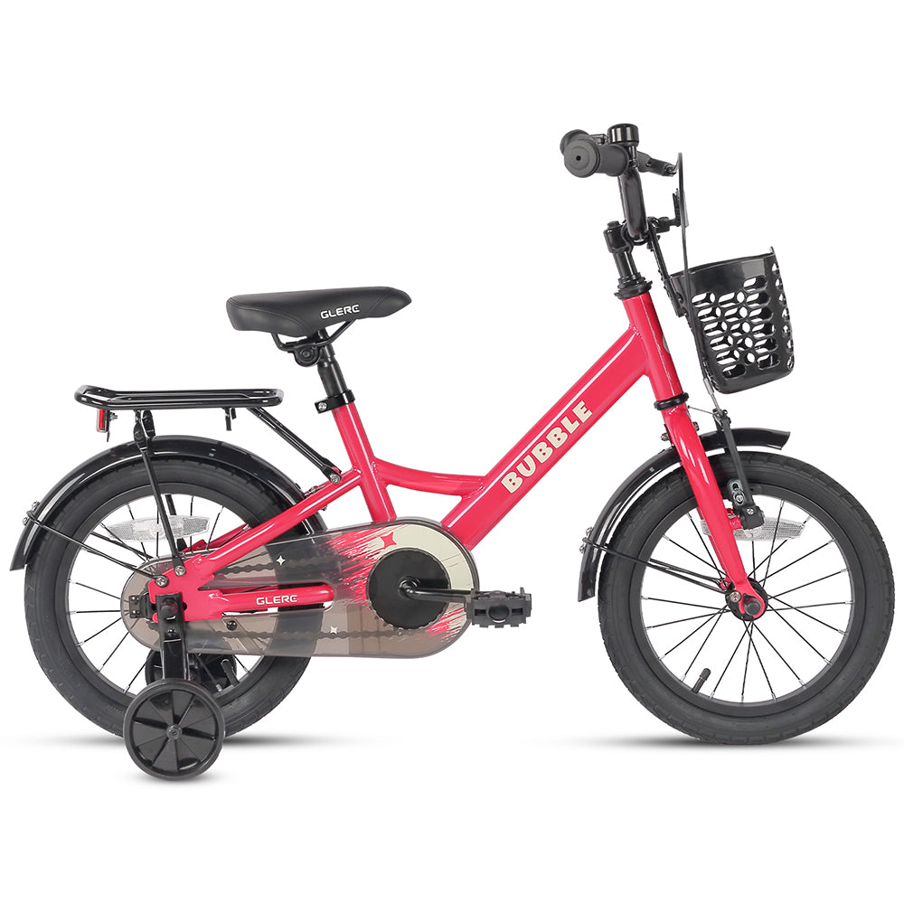 fahrrad gepäckträger kinderfahrrad Glerc Bubble 14 Zoll Kinderfahrrad mit Gepäckträger