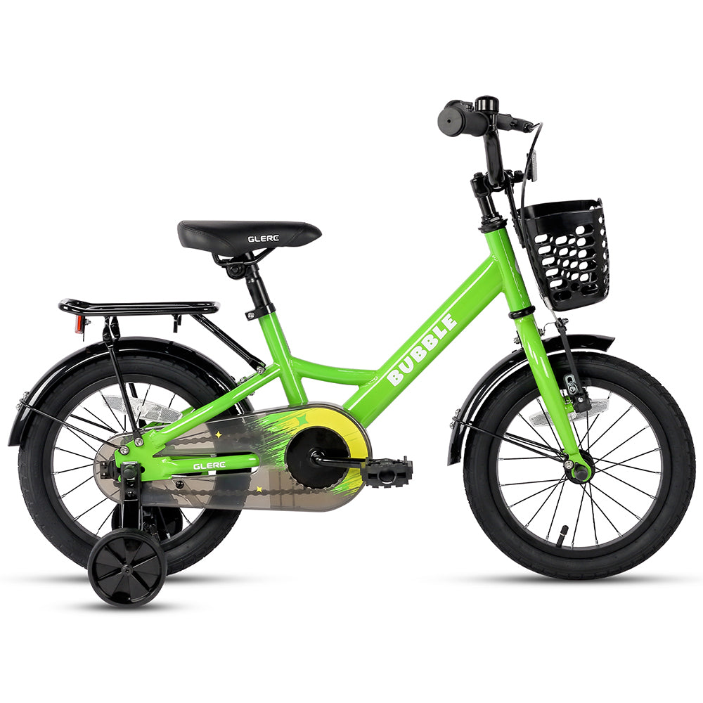 fahrrad gepäckträger kinderfahrrad Glerc Bubble 14 Zoll Kinderfahrrad mit Gepäckträger