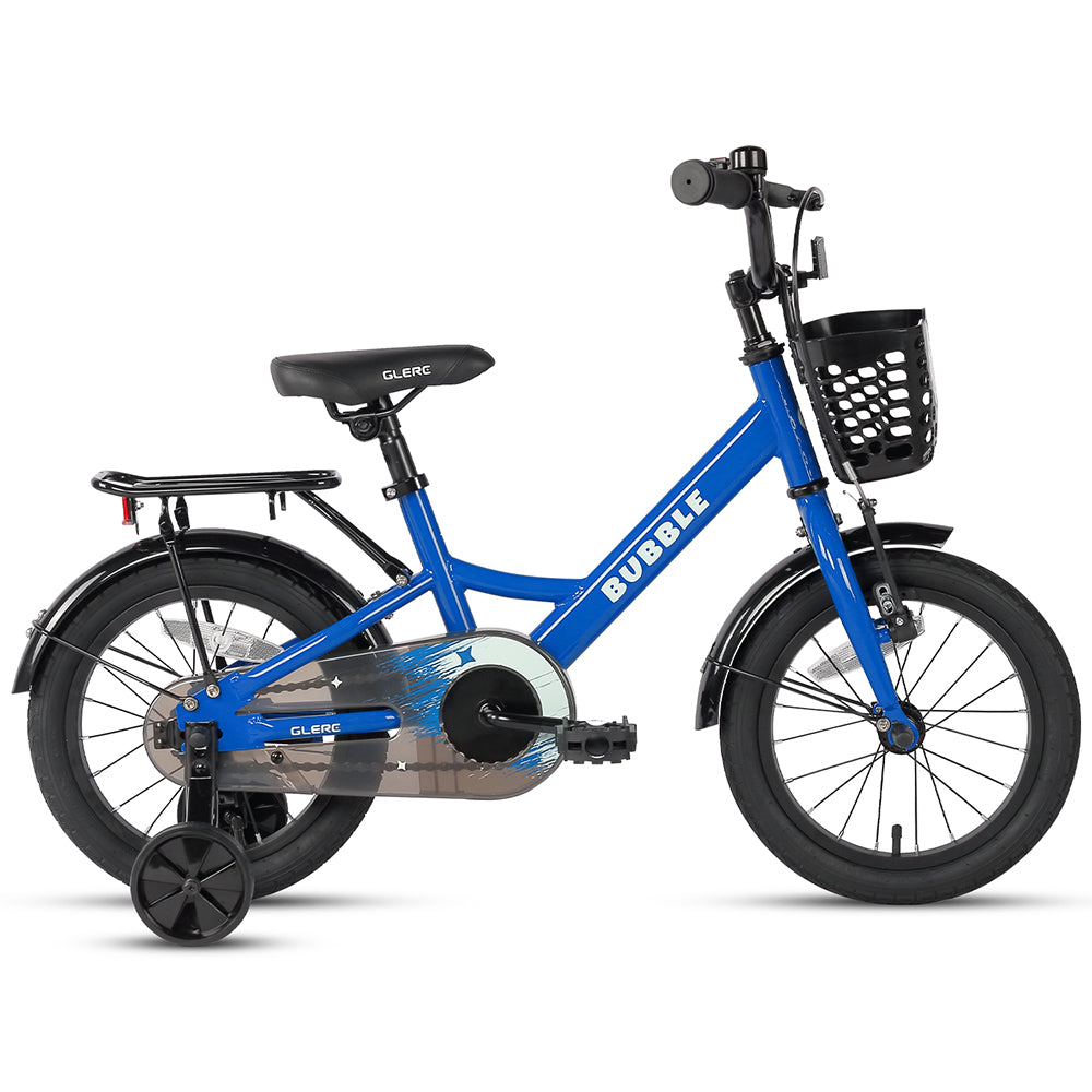 Glerc Bubble 14 Zoll Kinderfahrrad mit Gepäckträger