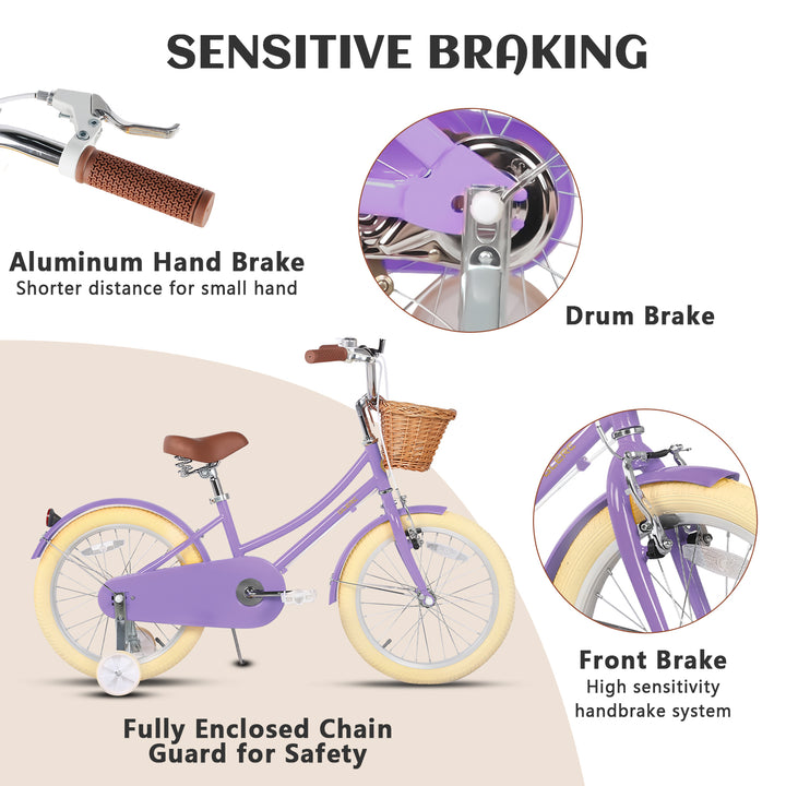 Glerc Bici per Bambine 18 Pollici con Freno a Contropedale – Little Molly