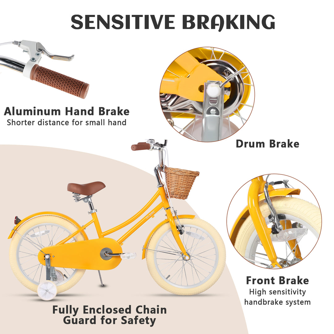 Glerc Bici per Bambine 18 Pollici con Freno a Contropedale – Little Molly