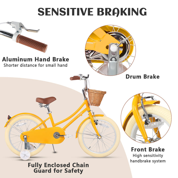 Glerc Bici per Bambine 18 Pollici con Freno a Contropedale – Little Molly