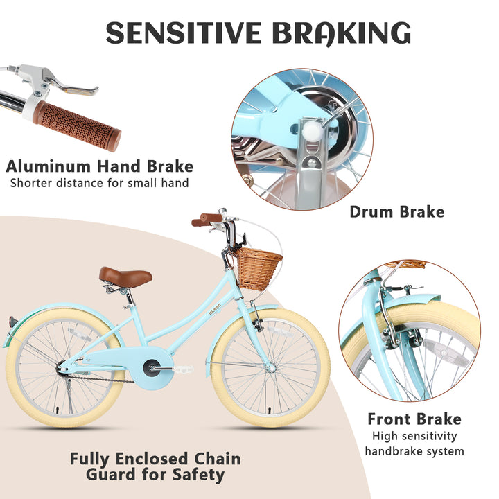 Glerc Bici per Bambine 18 Pollici con Freno a Contropedale – Little Molly