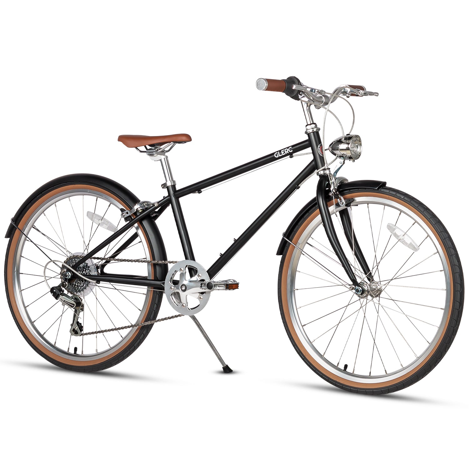 Kids Hybrid Bike: 6-Speed Shimano Gears, Removable LED Light 